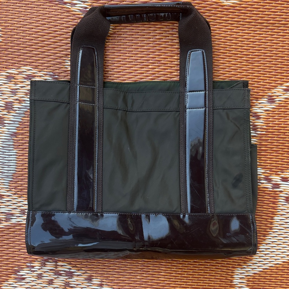 Tory Burch Black Nylon & Rubber Messenger Tote - Picture 2 of 5